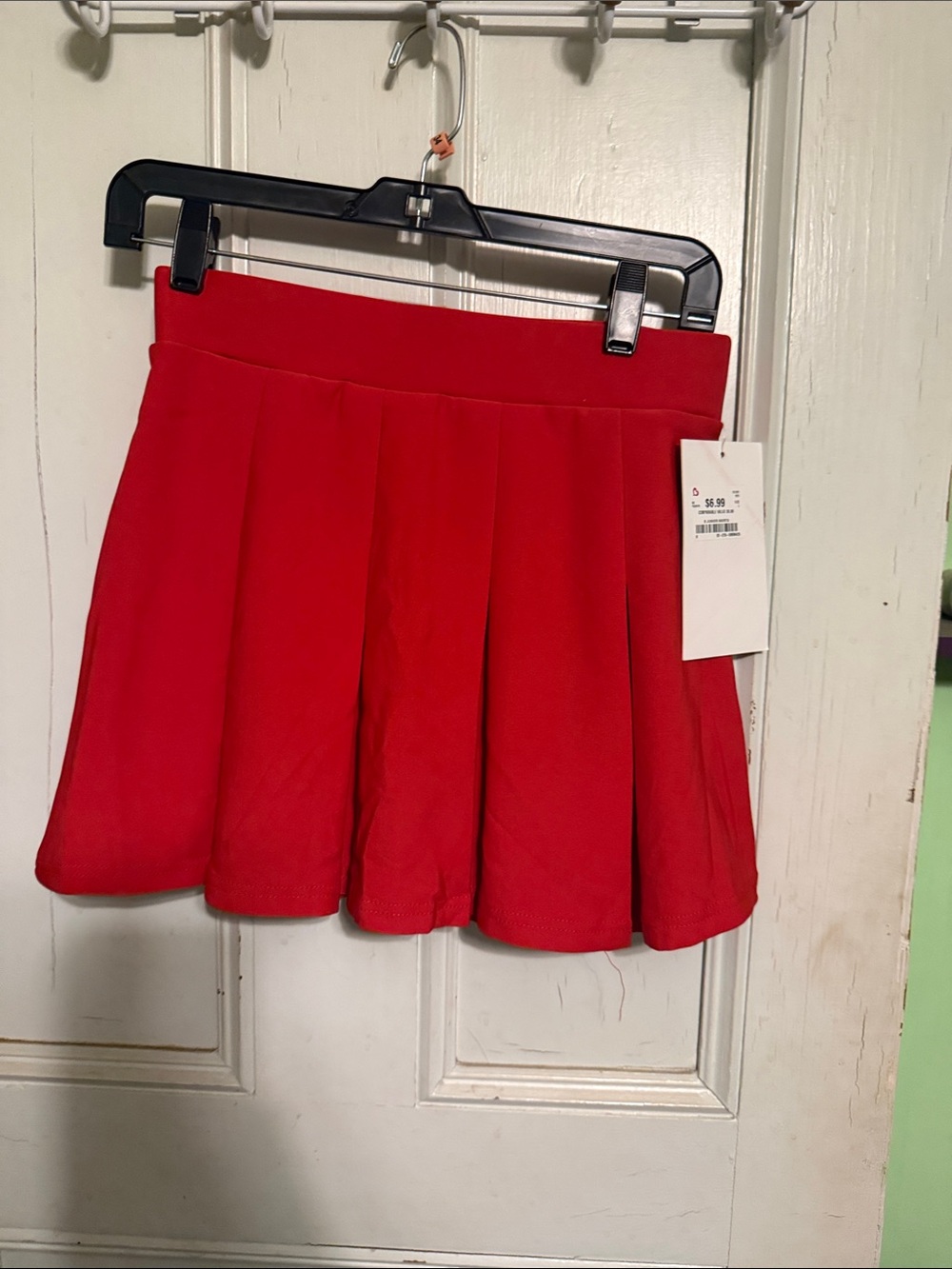 CALE Bright Red Skater Circle Skirt